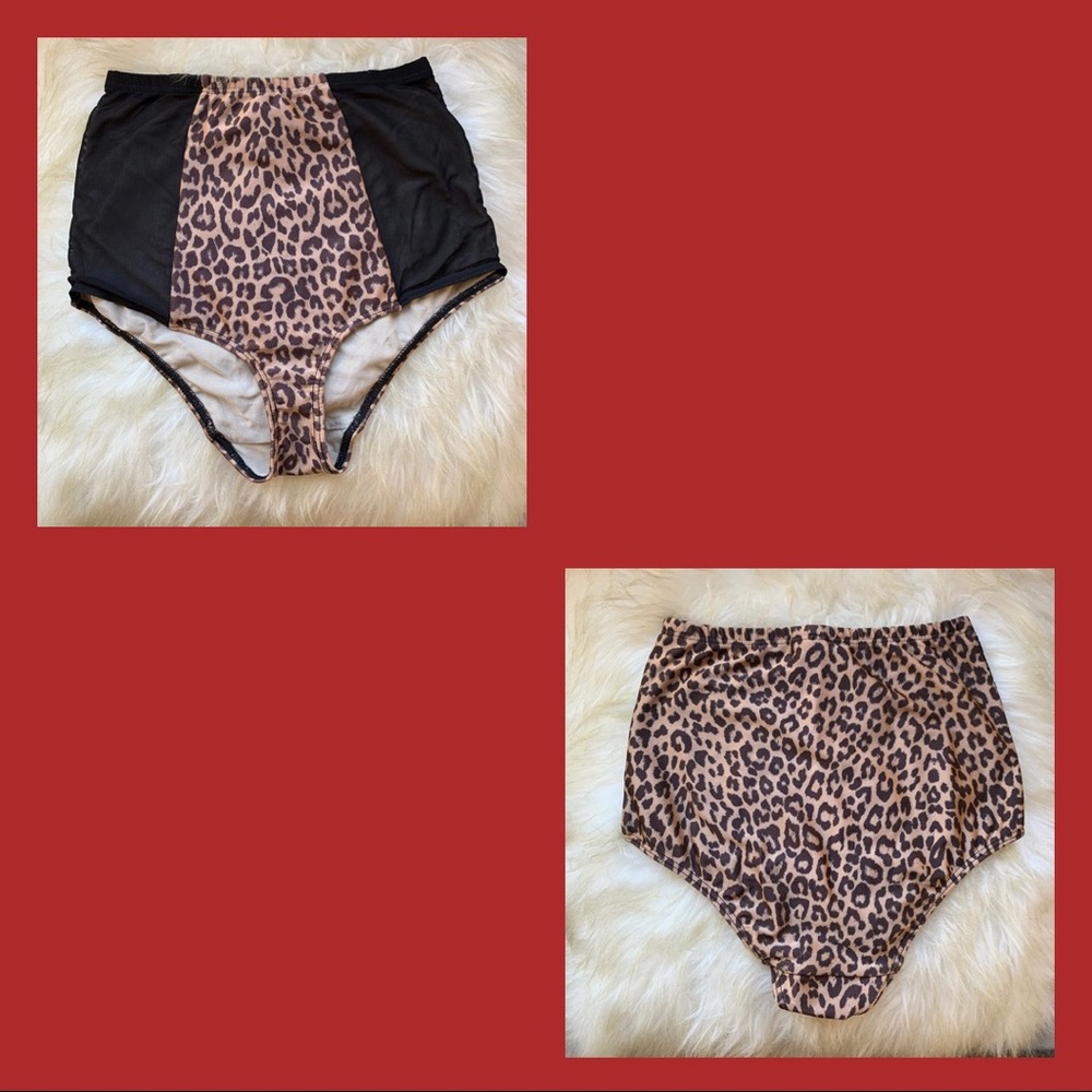 American Apparel Animal Print Swim Bottoms
